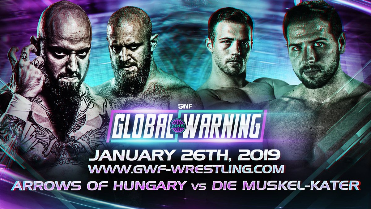 GWF Wrestling (@wearegwf) on Twitter photo Over 70% of the tickets are SOLD OUT! #GlobalWarning is 10 days away! Get your tickets now at gwf.tickettoaster.de - @MrGMSI_BCage vs <a href="/pascalspalter/">Pascal Spalter</a> - <a href="/WesnaGWF/">WESNA</a> & @kati_libra_gwf vs <a href="/itsvedatime/">Veda Scott</a> & #BabyAllison - <a href="/IcarusAaron/">𝕴𝖈𝖆𝖗𝖚𝖘 (Áron Kiss)</a> & <a href="/WrestlerDover/">TheHardcoreHungarian</a> vs #MuskelKater and more! Over 70% of the tickets are SOLD OUT! #GlobalWarning is 10 days away! Get your tickets now at gwf.tickettoaster.de - @MrGMSI_BCage vs <a href="/pascalspalter/">Pascal Spalter</a> - <a href="/WesnaGWF/">WESNA</a> & @kati_libra_gwf vs <a href="/itsvedatime/">Veda Scott</a> & #BabyAllison - <a href="/IcarusAaron/">𝕴𝖈𝖆𝖗𝖚𝖘 (Áron Kiss)</a> & <a href="/WrestlerDover/">TheHardcoreHungarian</a> vs #MuskelKater and more!