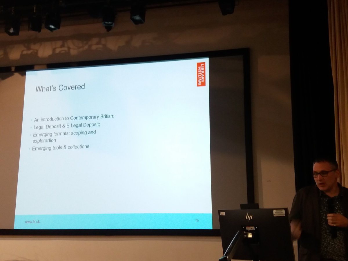 nerdsproject's tweet photo. @_jerryjenkins from the @britishlibrary spoke next at #nmwp18 - many thanks for another great presentation! @Contemporary_BL

#DigitalWriting #LoveLibraries #SoGladToBeHere https://t.co/E65g3FNXwL