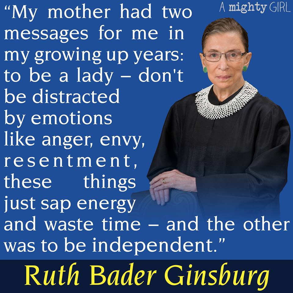 amightygirl's tweet photo. Some words of wisdom from Ruth Bader Ginsburg! For books to introduce kids, teens, and adults to this trailblazer, visit https://t.co/TeXhOzyOuV https://t.co/CuDYbl7QeU