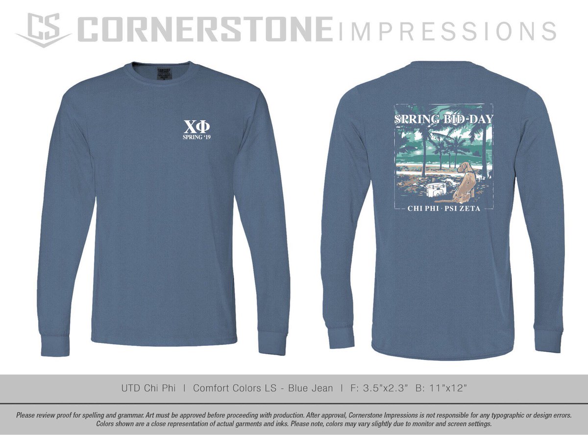 New semester, same great shirt designs.  Chi Phi’s spring 2019 rush shirt is now available, click the link below to get yours!

cornerstoneimpressions.com/products/utd-c…