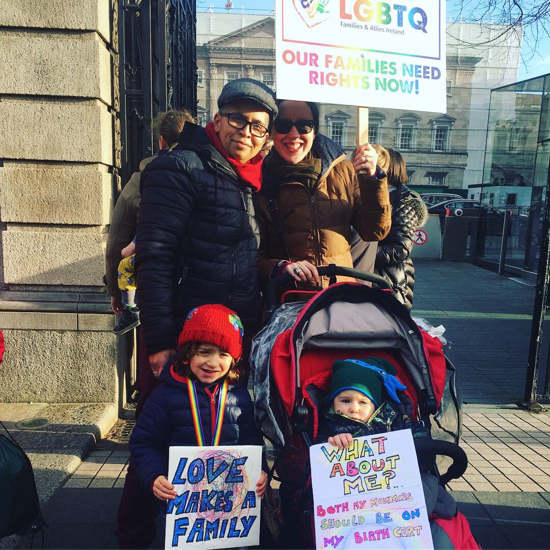 DilW's tweet photo. Same-sex parents are still waiting for legal recognition in Ireland, even though the law was passed 4 years ago! LGBTQ families are just like any other family, so why should we be treated differently in the law?  @LGBTQFamIRE #Waiting4Years #letparentsbeparents #myfamilymatters https://t.co/fG0vKgy82r