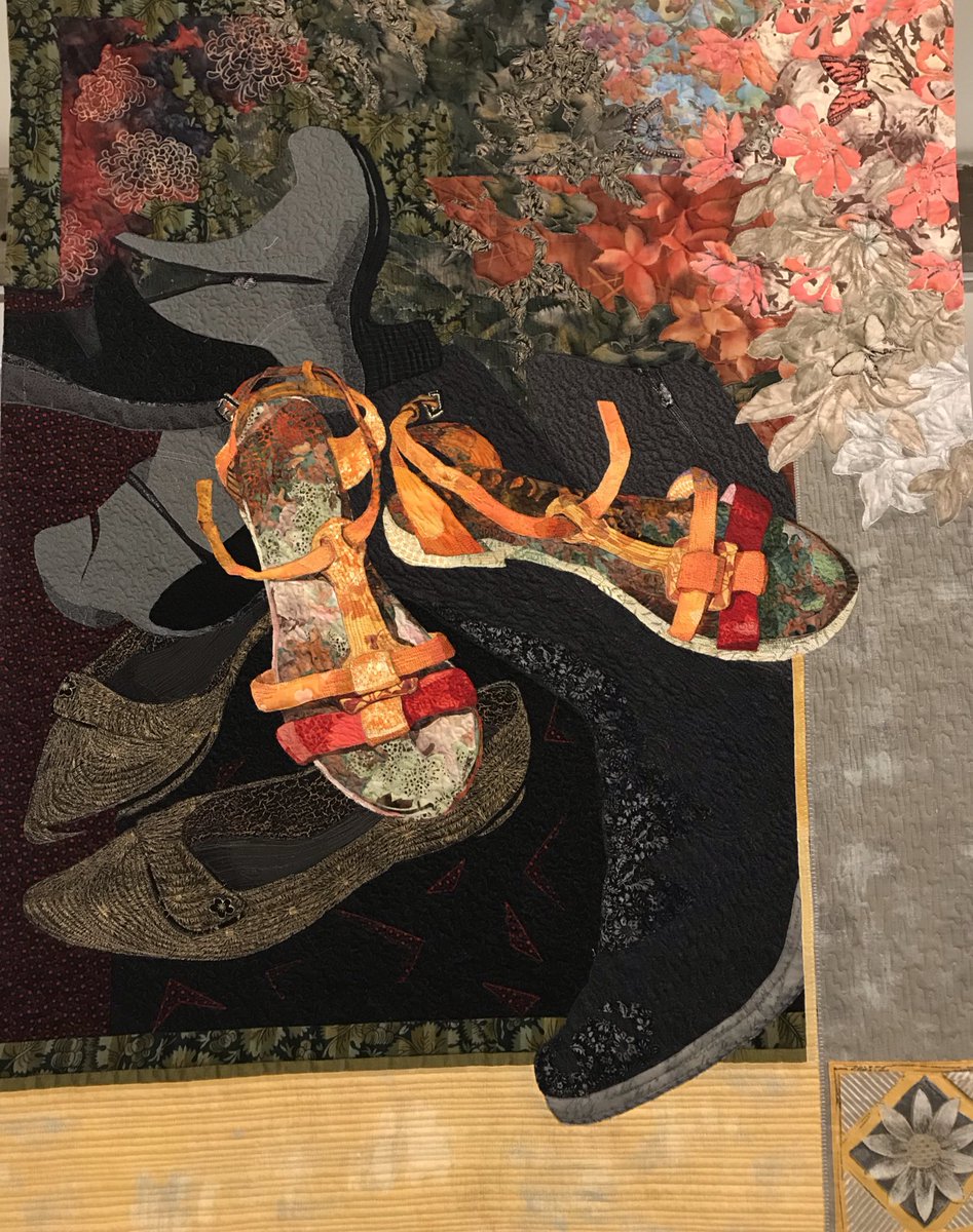 farfieldmill's tweet image. A Promise of Summer by Tatiana Varshaukaya from Hungary is a great example of the incredible pieces of art that can be created in from textiles. #exhibition #notjustlakes #cumbria #sedbergh #patchwork #textiles #aspacetobreathe #quilting #appliqué #art