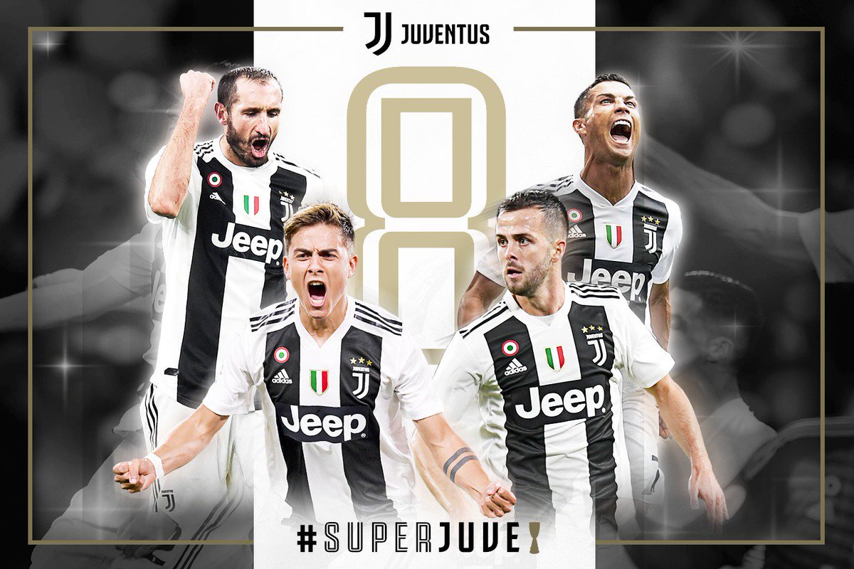 90'+5 - E SONO… OTTO! FINISCE LA PARTITA, LA JUVENTUS BATTE IL MILAN 1-0 E CONQUISTA LA #SUPERCOPPA! GRANDI, RAGAZZI, SIAMO ORGOGLIOSI DI VOI! 👍🔝⚪️⚫️💪
#JUVEMILAN #SUPERJUVE