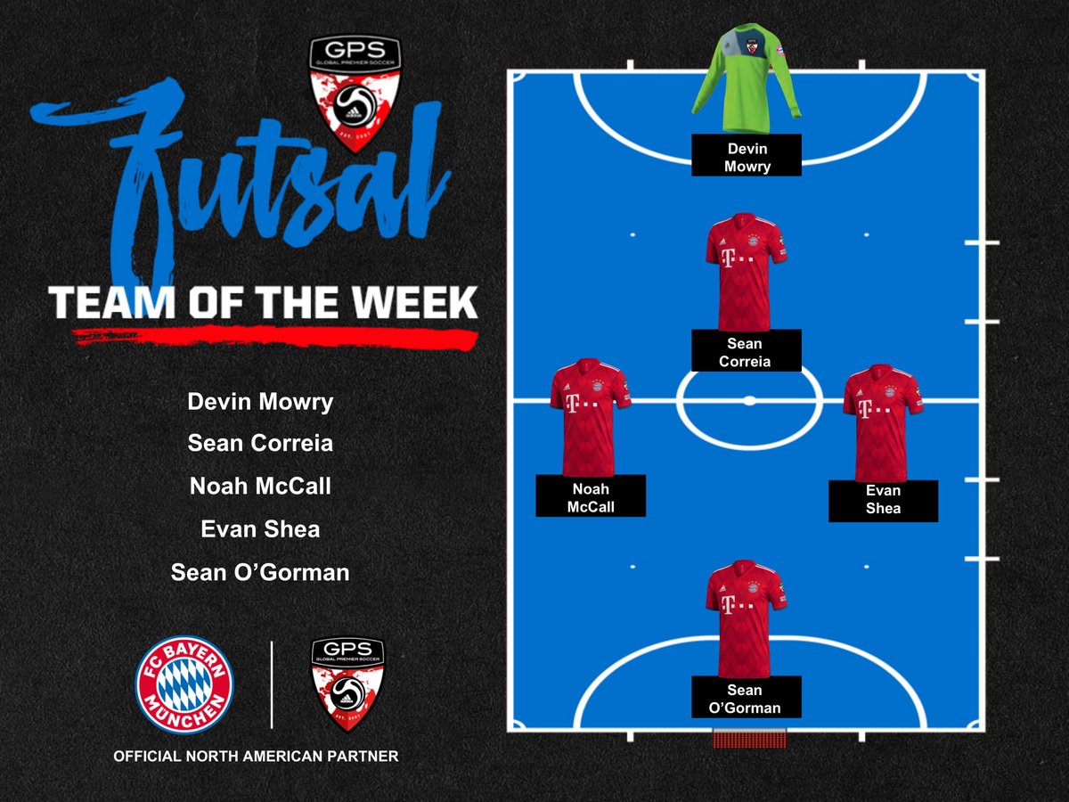 gpsrhodeisland's tweet photo. Congratulations to all players selected in our GPS RI Futsal Teams of the Week. Next up: Rhode Island Futsal Playoffs! #gpsri #globalpremiersoccer https://t.co/v9WQC4mpup