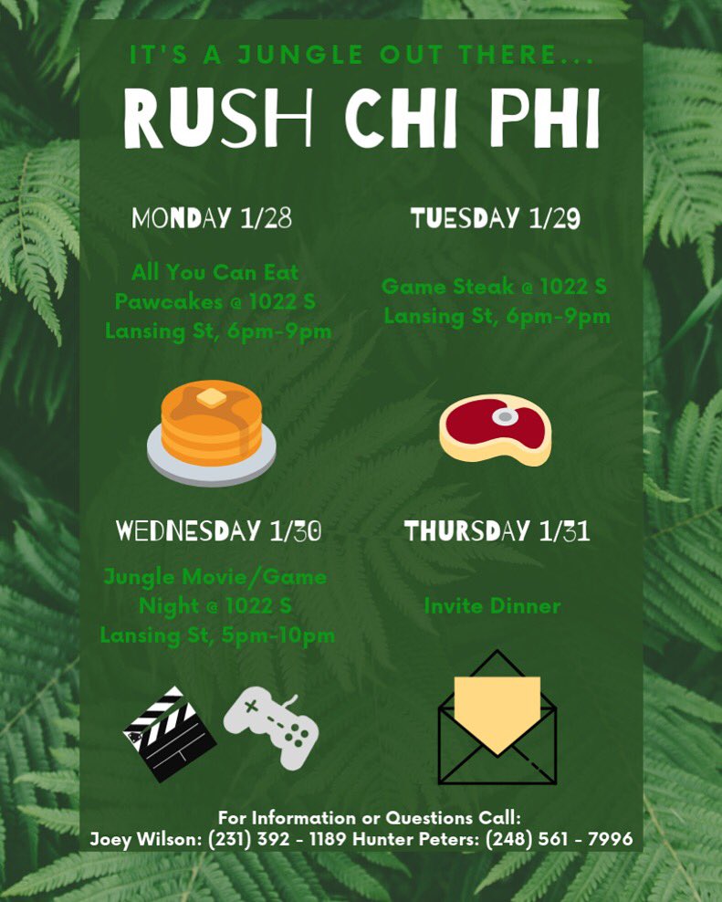 Recruitment schedule for Spring 2019!!! Contact information located on the bottom👇
