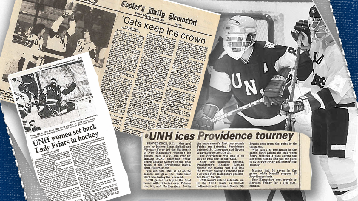 UNHWHOCKEY's tweet photo. #ReliveTheRivalry looks back on the storied UNH-PC women's hockey rivalry.
Last year, the @UNHInsider, broke down that story, as the two teams launched their first fundraising challenge.
📰https://t.co/Prp7Uy60RH
#BleedBlue #WHEA #United https://t.co/7GDBBGXlsN