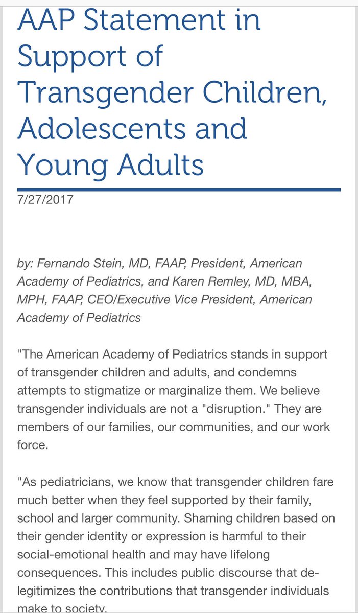 This is the standard care for cross-gender expression in the US. It is the “gender affirmative” approach recommended by AMA and most other healthcare organizations and providers. Here’s the American Association of Pediatrics:
