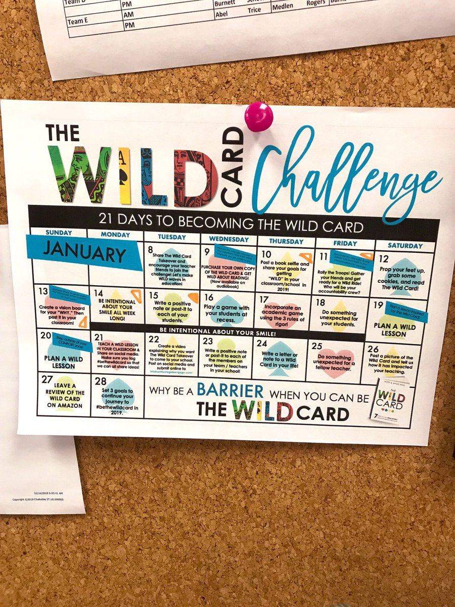 MedlenAndrea's tweet photo. #bethewildcard challenge is such a fun way to be #intentional! @hopekingteach @WadeKing7 https://t.co/NWLFSFzldI