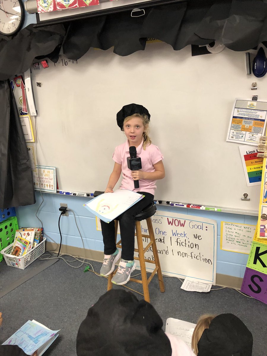 sabrinahb2000's tweet photo. “Open Mic” was a huge success. From first graders to poets. @LostLakeLions #LionsRock2019 #firstgradepoets #firsrgradewriters https://t.co/Rp39jx20eu