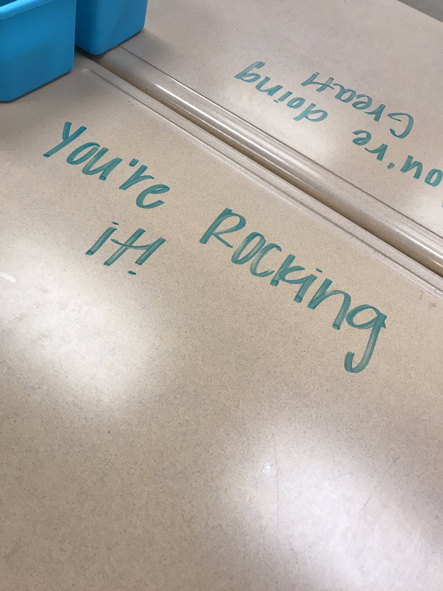 MedlenAndrea's tweet photo. My first graders loved the positive notes they found on their desks this morning when they came in! #bethewildcard @hopekingteach @WadeKing7 https://t.co/ZXhljFlPWj