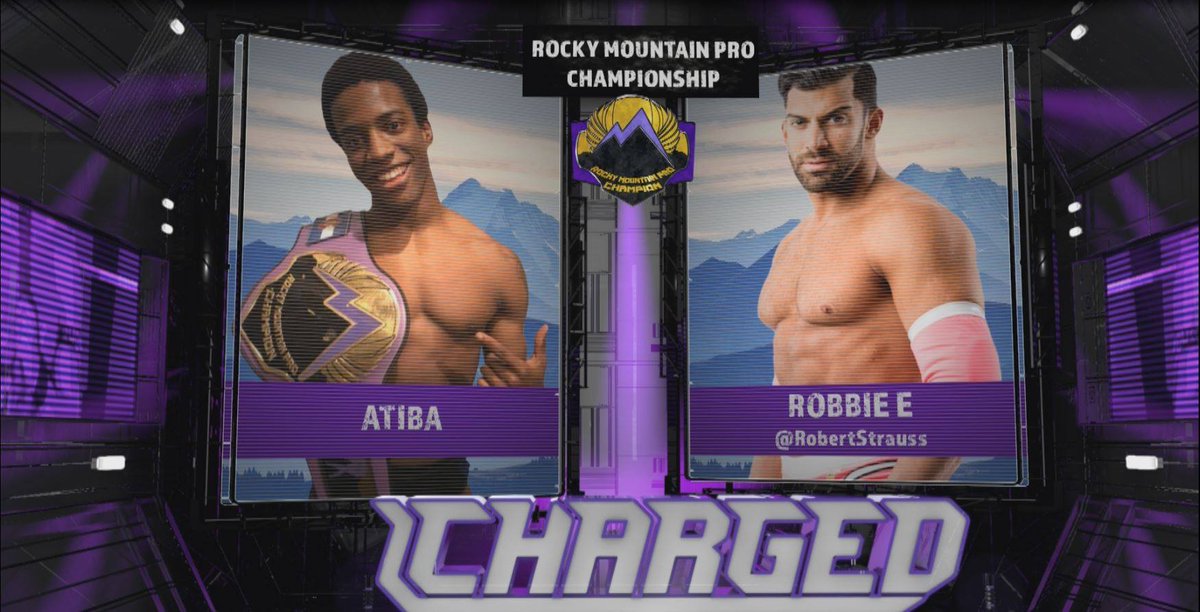 Main Event for Thursday's LIVE episode of Charged!Former Impact star Robbie E. takes on Atiba for the RMP Championship. Get tickets or watch it live on @Twitch at 7pMT #Ignition #Charged #RMP #MPWA #ProWrestling..#Elevated #Twitch #Athletics #Performance #TV #Colorado #LiveStream