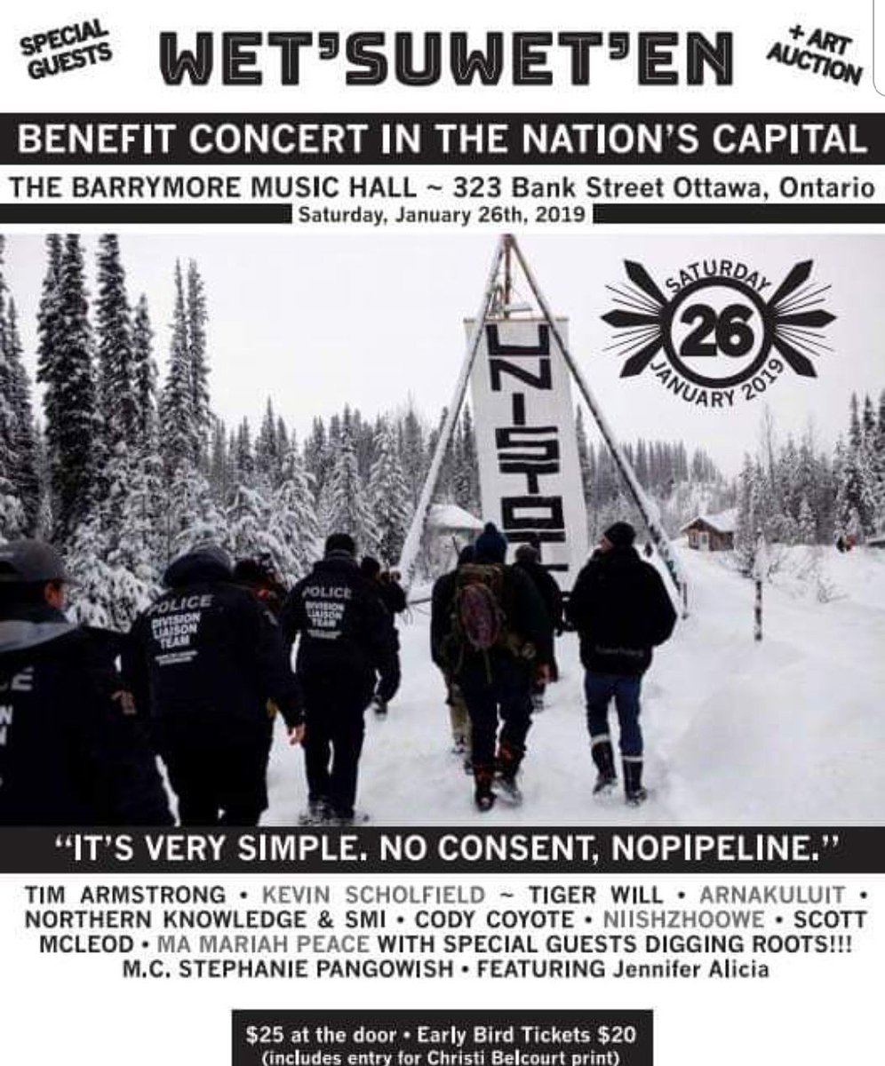 Aanii Boozhoo, 
We will be performing alongside many amazing local artists as part of a benefit concert for the Wet'suwet'en in Northern B.C. All proceeds will be going to Wet'suwet'en. #nopipelines #wesuwetenstrong #indigenousled #benefit #concert #fundraiser #ottawa #musicians