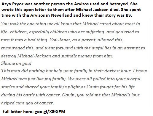 And the Arvizos acknowledged his role in Gavin's recovery. Only to turned against him when they realized how much money they could make if they win a civil judgement for sexual abuse.