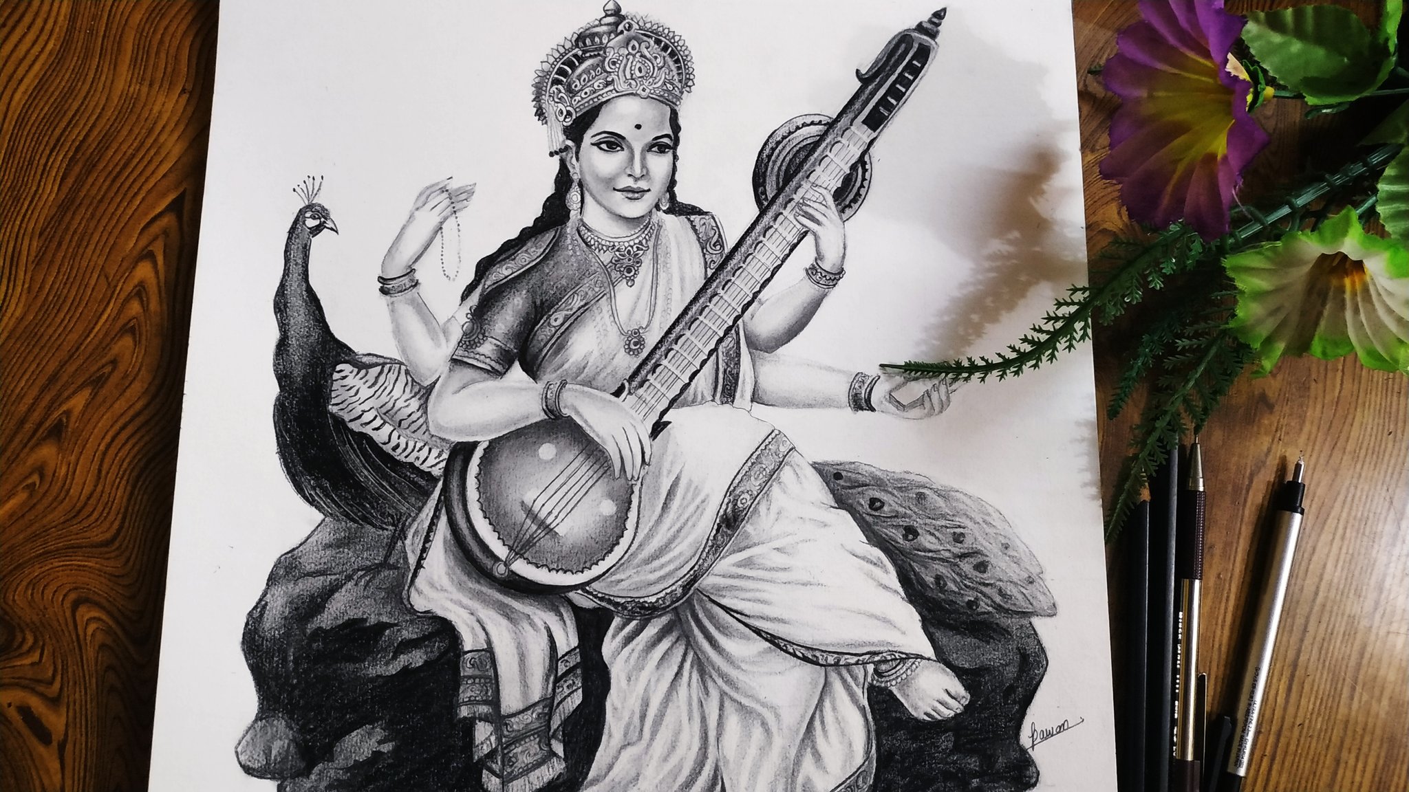 Saraswati Maa Stock Illustrations – 284 Saraswati Maa Stock Illustrations,  Vectors & Clipart - Dreamstime