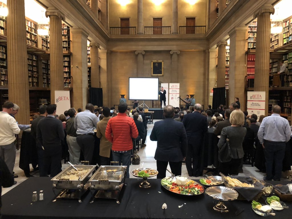 projectbrown's tweet image. Standing room only to hear from latest @gBETAstartups Medtech cohort. Great food too!  @JJHillCenter