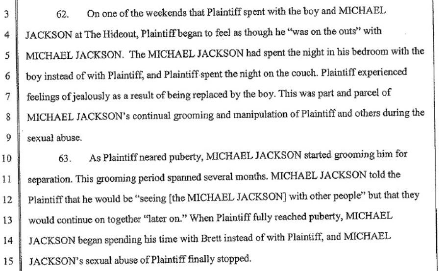 Gutierrez's book page 21 22: Chandler was jealous of Brett BranesSafechuck's lawsuit: Safechuck was jealous of Brett Barnes