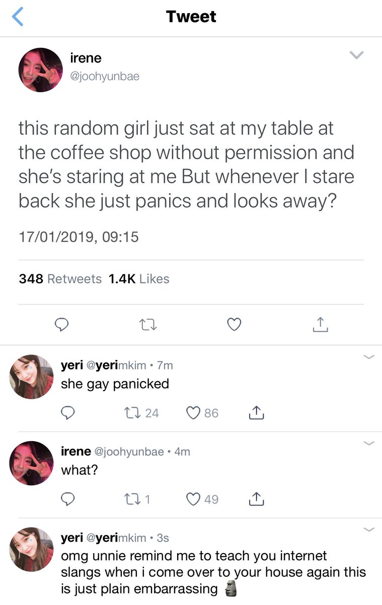 sanayeon_twt's tweet photo. wenrene au— in which two strangers were force to share a table together because of how crowded the coffee shop is https://t.co/EY8A3e2eIm