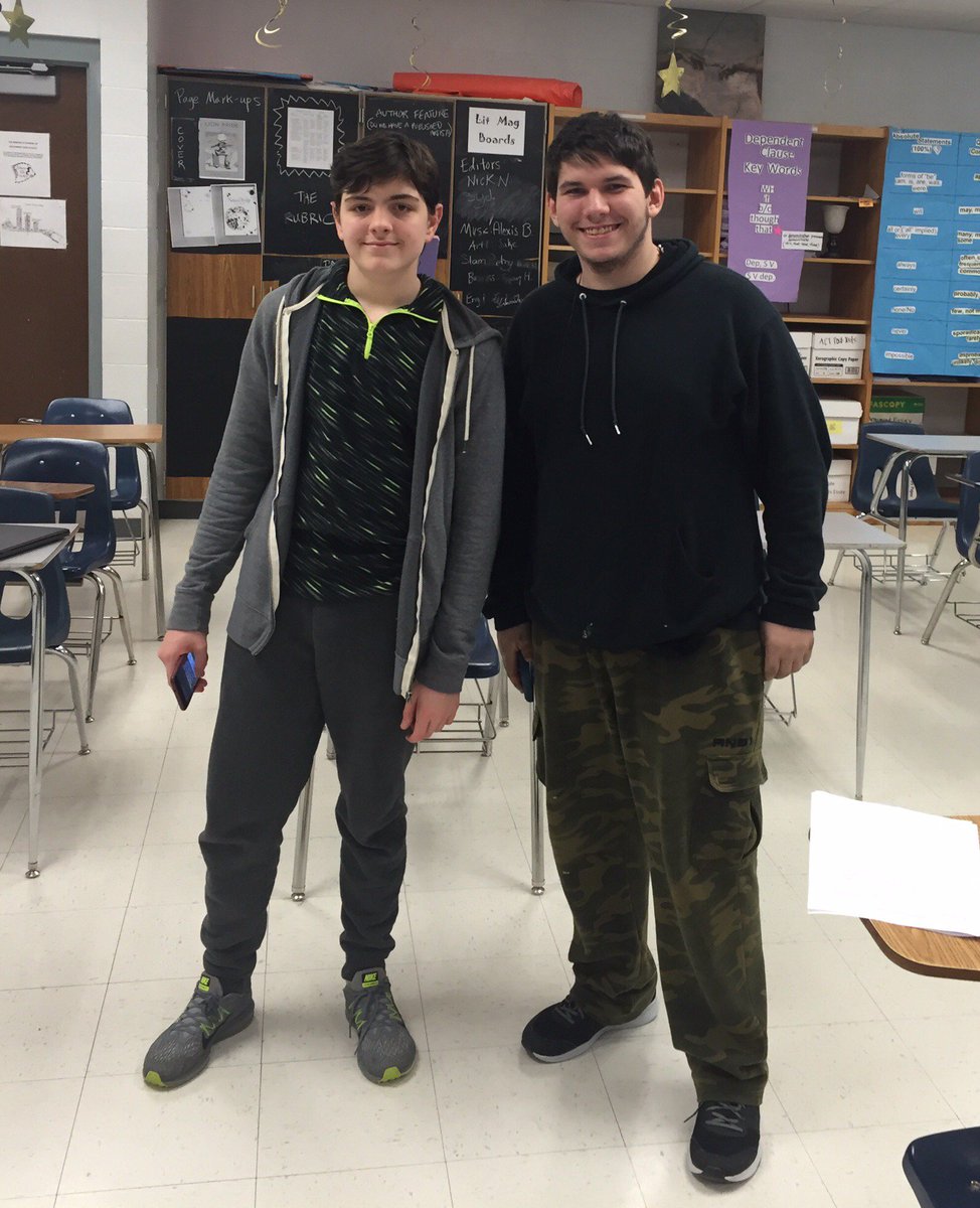 Congratulations to the newest personalities on the inaugural NHS Broadcast Team Noah Robinett and Brandon Wallis!
