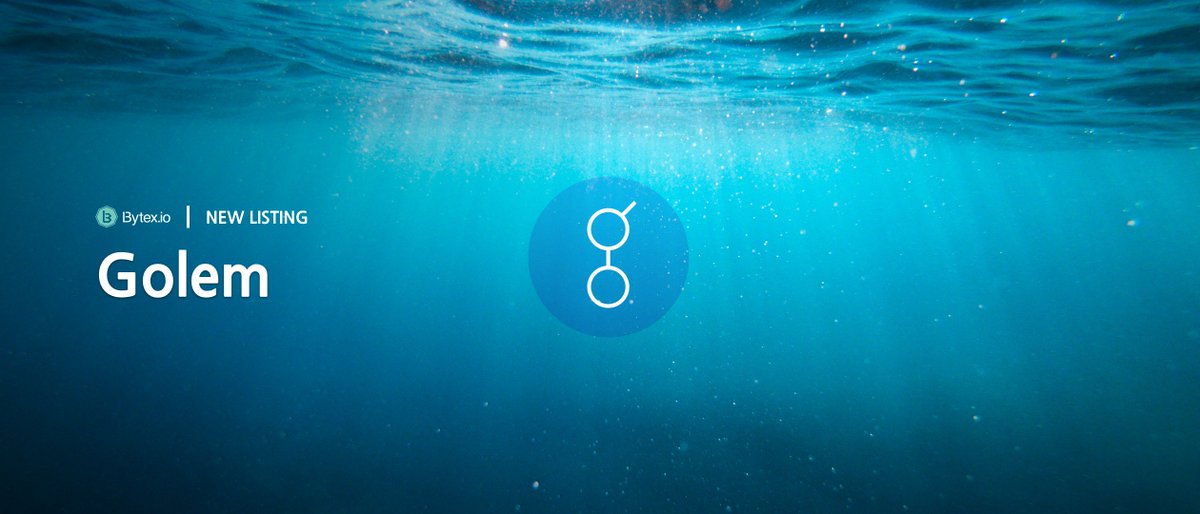 Bytexio's tweet image. #BYTEX is proud to announce our newest listing - GOLEM (#GOL) 👍
Read more on the project: bit.ly/GNTproject