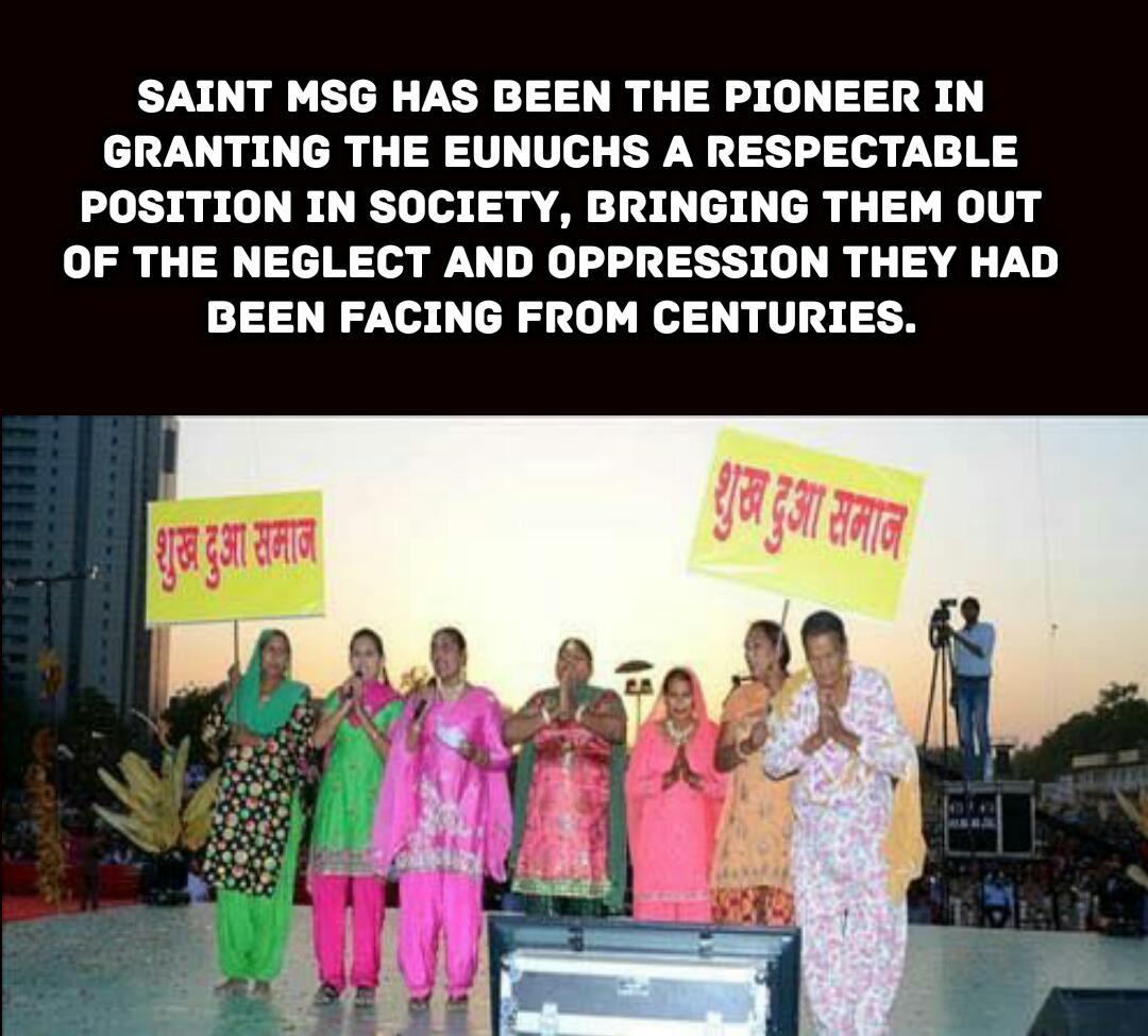 BlessedReena's tweet photo. #133HumanitarianWorks
Baba Ram Rahim
On 14th November, 2009 guruji announced a historic move to help the third gender community, and chirstined them as the sukhdua samaj 
@Gurmeetramrahim G🙏
@derasachasauda https://t.co/dB9QoP7w35