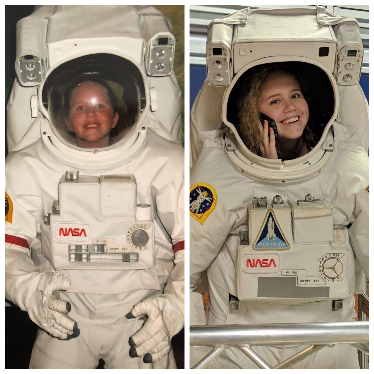 memorytsmith's tweet photo. I only pose in astronaut suits in ten year intervals. You won’t catch me in another one until 2029. #10yrschallenge https://t.co/7KXj1zyQxB