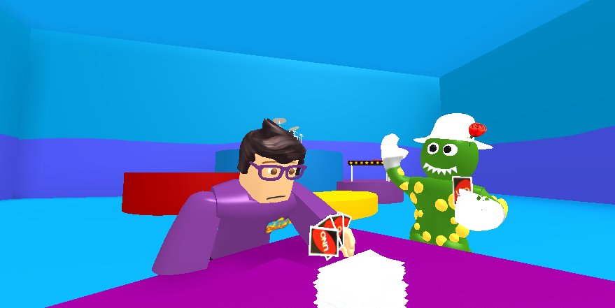 After Filming Toot Toot Dorothy And Freddie Had An Uno Card - uno card roblox