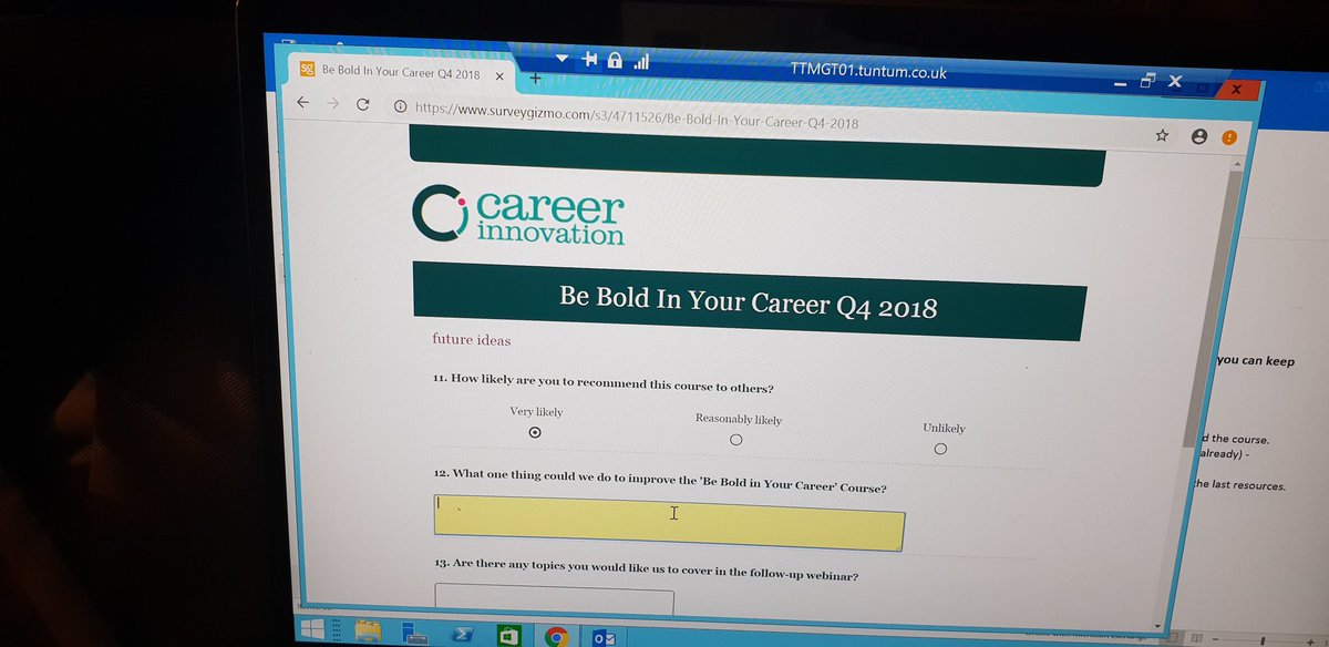 Finishing off my Be Bold career innovation course. This has been one of the best I did in 2018.
#careerbrand
#CIH