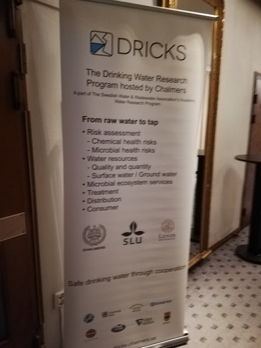 LU_WaterMicro's tweet photo. Feeling so great to be here listening to what is happening in the real world of drinking water treatment #dricksvatten #DRICKS @SVUtveckling @SvensktVatten @LUWater3 @SLUwater https://t.co/8QQjg5Feca