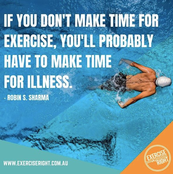 ProHealthExerc1's tweet image. Make the time today. Find what you love and start now! 

@exerciseright_aus