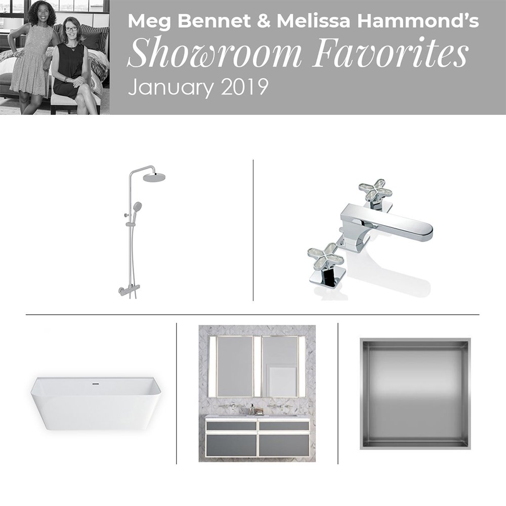 DesignerBath's tweet image. We're thrilled to welcome our first guest bloggers of the year, Melissa Hammond and Meg Bennett of Hammond Design. They're sharing their faves from our #Watertown showroom &amp;amp; virtually creating a modern luxe, space-saving bathroom ideal for urban living! bit.ly/2VUYtNU