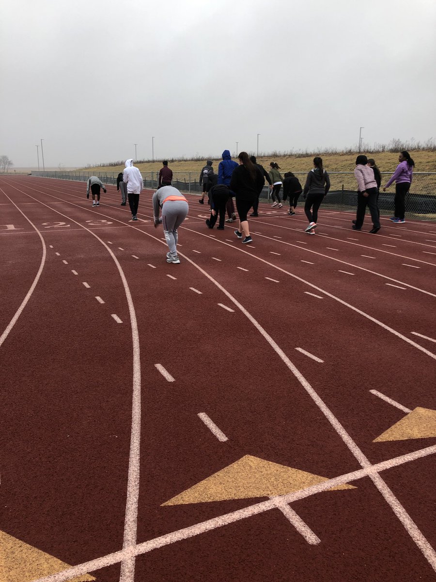 CoachBauerWHHS's tweet photo. Track is back! Pre-season conditioning 😁 #trackandfield #throws #sebuffs #wichitase https://t.co/CyS8D1oKeV