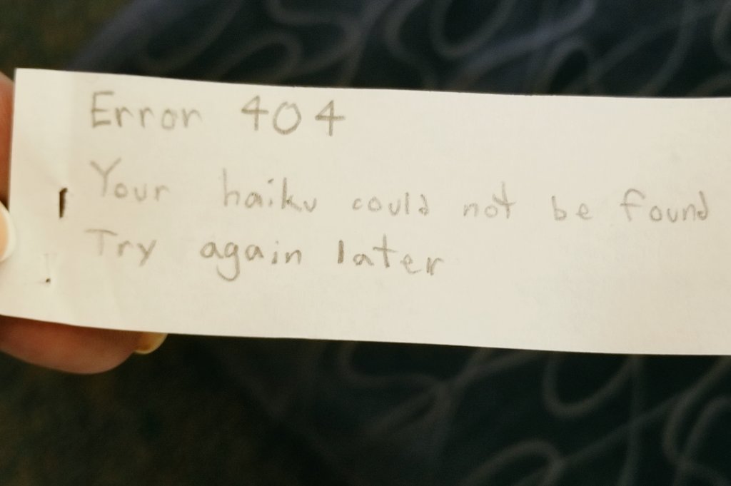 LoungingLearner's tweet photo. Asked for a modern haiku. Got it. I love my students!  #neveradaywithoutaline #middleschool https://t.co/Ux9TTcLmlf