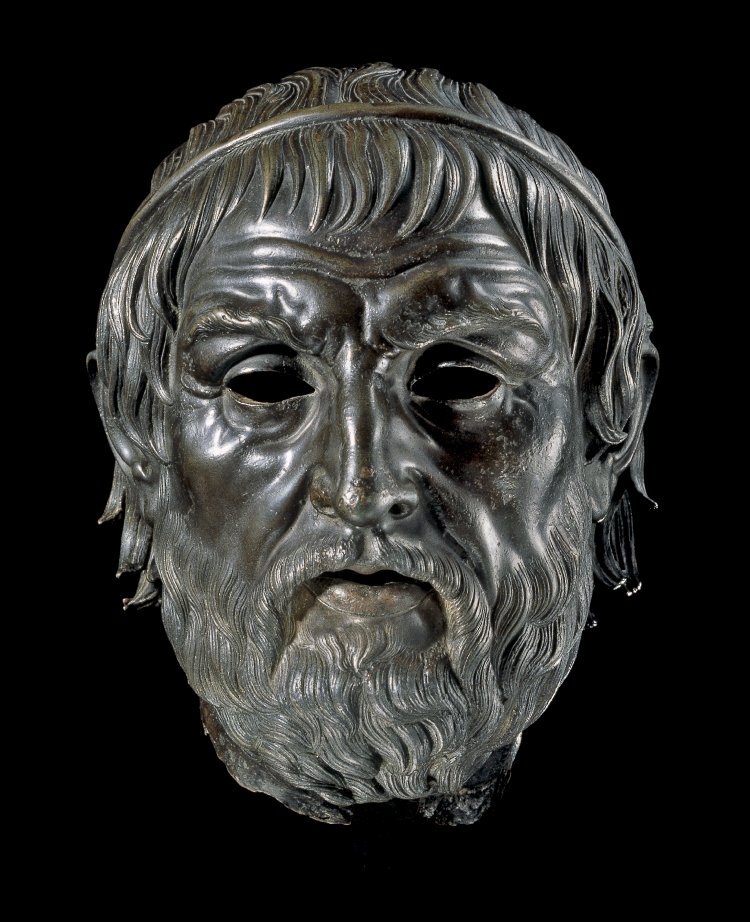 The marble head in the van Dyck is Apollo and the bronze one is the Arundel Head (probably Sophocles, previously identified as Homer) now in the  @BritishMuseum " https://www.britishmuseum.org/research/collection_online/collection_object_details.aspx?objectId=460423&partId=1