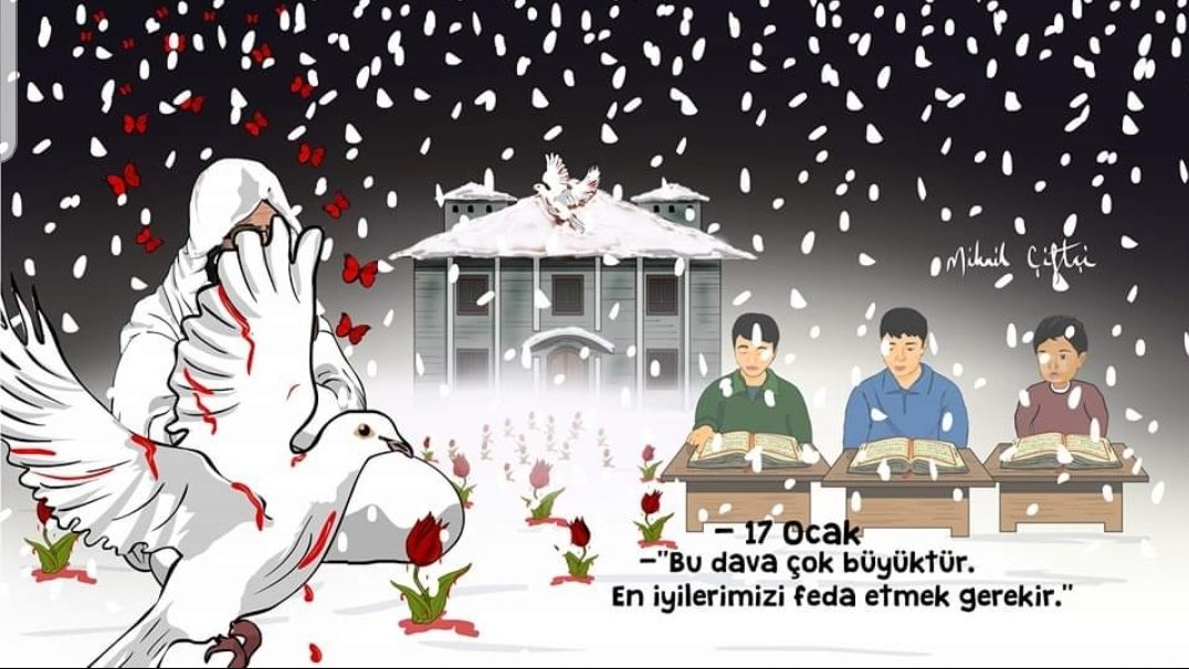 AbdlvahapKaplan's tweet image. ZULMÜN UYKUSUNU KAÇIRAN HÜSEYNİ ANLAMAK İÇİN AŞIK OLMAK GEREK...
#17Ocak IN AYAZINI İLİKLERİNDE HİSSETMEK İÇİN ERDEMLİ OLMAK GEREK...VE HÜSEYNİN KUTLU DAVASINI SAHİPLENMEK İÇİN YÜREK GEREK...
                                    A.K
ŞEHADETİN KUTLU,MEKÂNIN CENNET OLSUN İNŞAALLAH