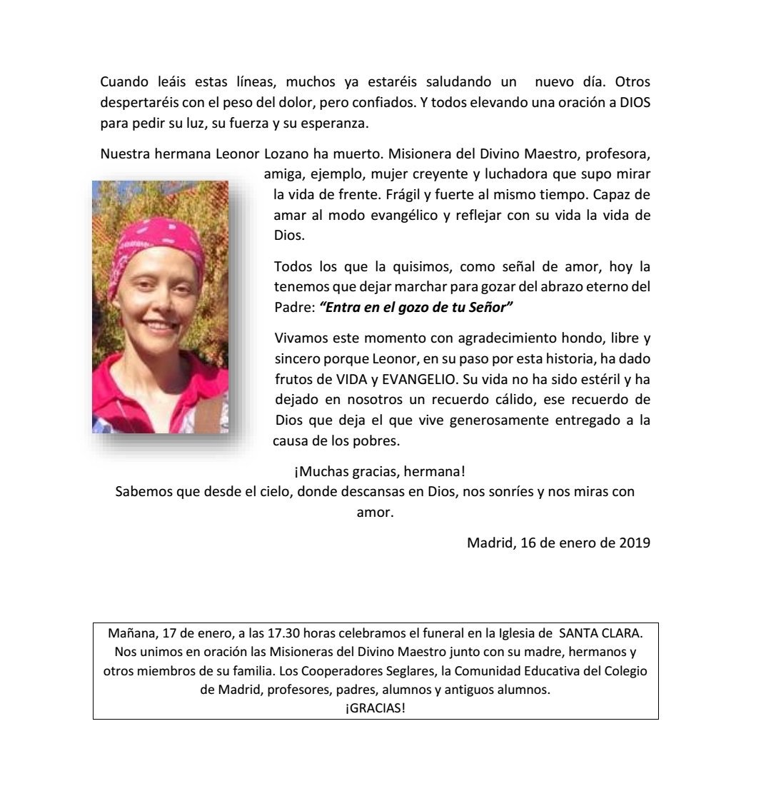divinomaestroma's tweet photo. Leonor vive en Dios https://t.co/0F2CVu74qz