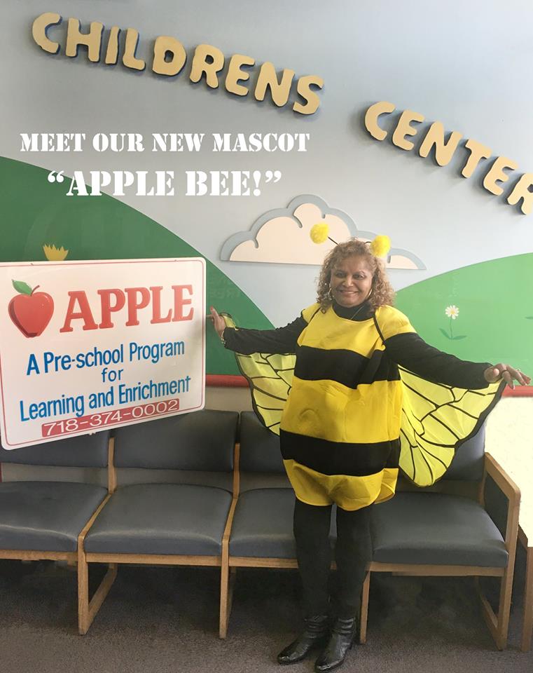 QueensCP's tweet photo. Introducing the @queenscp Children's Center new mascot, "Apple Bee." Apple Bee said to "Bee Kind."
#queens #Disability #DisabilityRights #DisabilityConfident #instadisability #developmentaldisabilities https://t.co/f07AHddzib