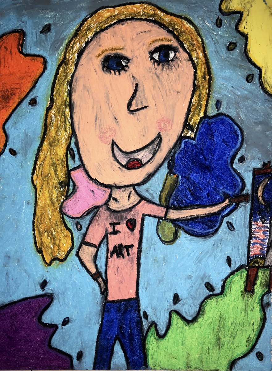 MrsLoucksWY_ART's tweet photo. Art Buddy HS Exchange grade 4 participants from Trimmer Elementary @YanicksClass — these two young ladies worked hard to create incredible portraits of WY HS artists!  @WYBulldogArt #wyart @MsJLSloan @WYASDSupt @holmanwyasd @cynthiagreco #art https://t.co/iD4oUUIP6g