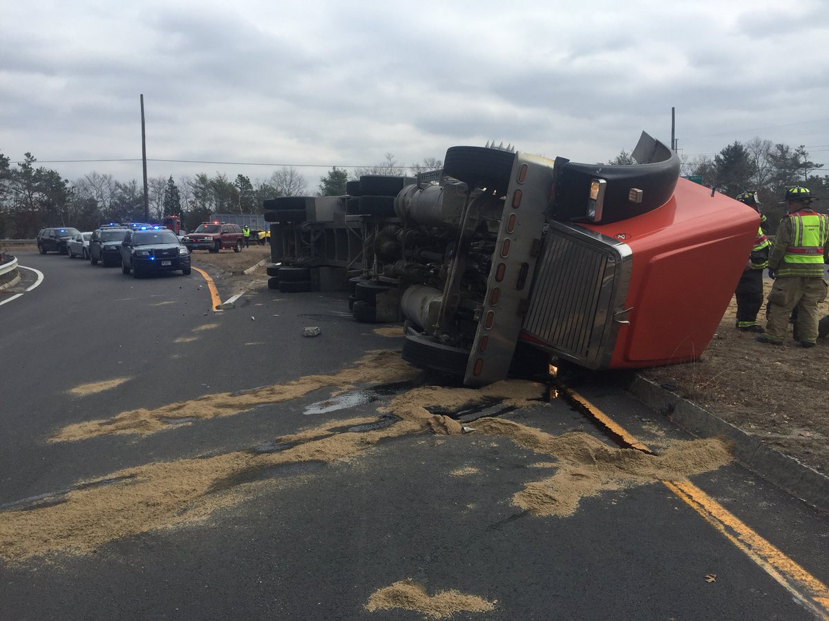 WarehamFire's tweet image. Busy day for C-3 and shift 4, tractor trailer roll over Rt 58