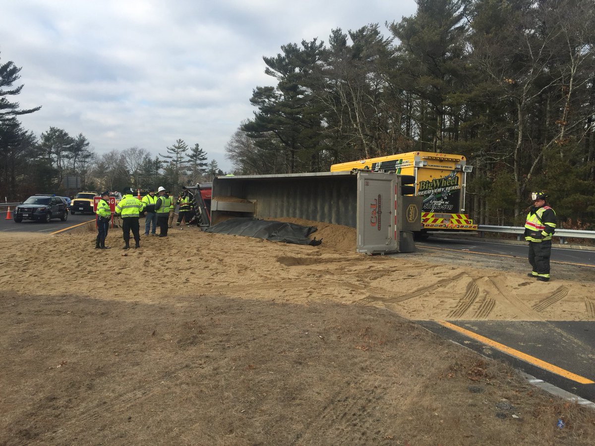 WarehamFire's tweet image. Busy day for C-3 and shift 4, tractor trailer roll over Rt 58