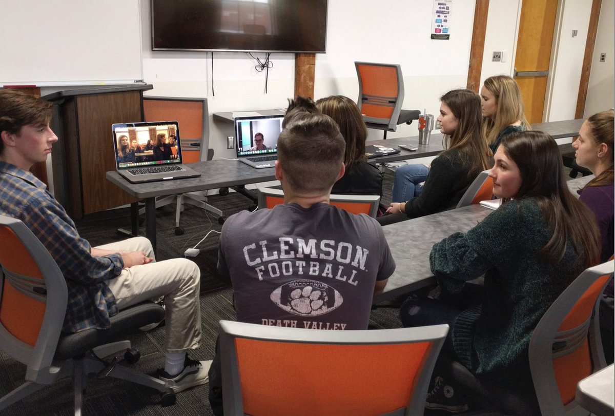 ClemsonGC's tweet photo. A small team of #GC3400 students recently got the opportunity to work with Adobe’s newest video editing tool, @AdobePremiere Rush.

Read more -> https://t.co/g9aBeTAFID 

@AdobeEdu @ClemsonStudents @clemsonbusiness https://t.co/PLHUMGsR9C