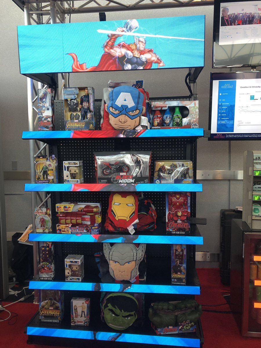 wamos80's tweet photo. This #digital shelf display #tech was definitely a large theme at this year’s #NRF2019. Will be interesting to see if we start to see these in various #retail environments and more importantly HOW they are creatively used. #retailtech #DigitalSignage https://t.co/rEaCLwzli9