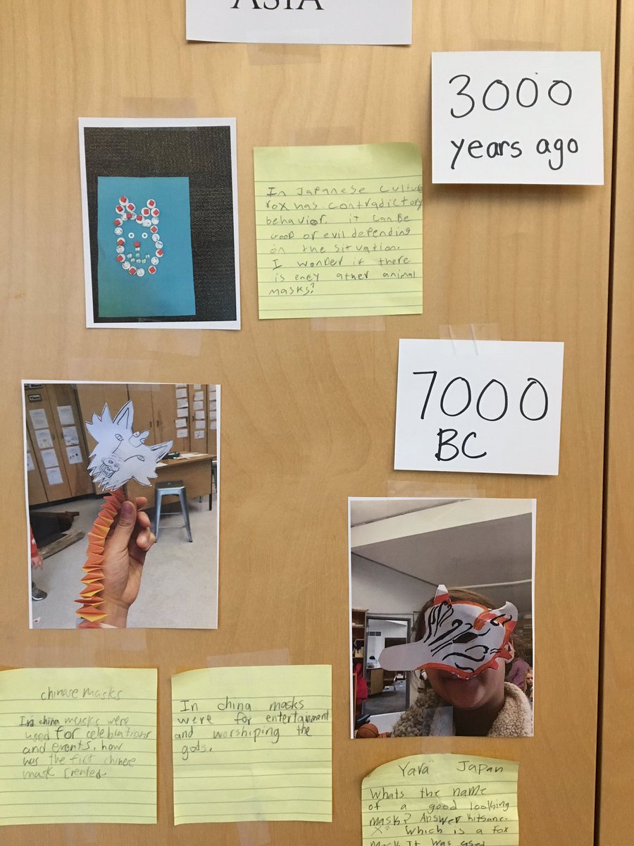 morikkey1's tweet photo. What is the history of mask making? How did each continent end up using masks? Excellent wonders in Gr.3 today? #wwaipt #looseparts #researchandcreate https://t.co/hXfJfiYPf4