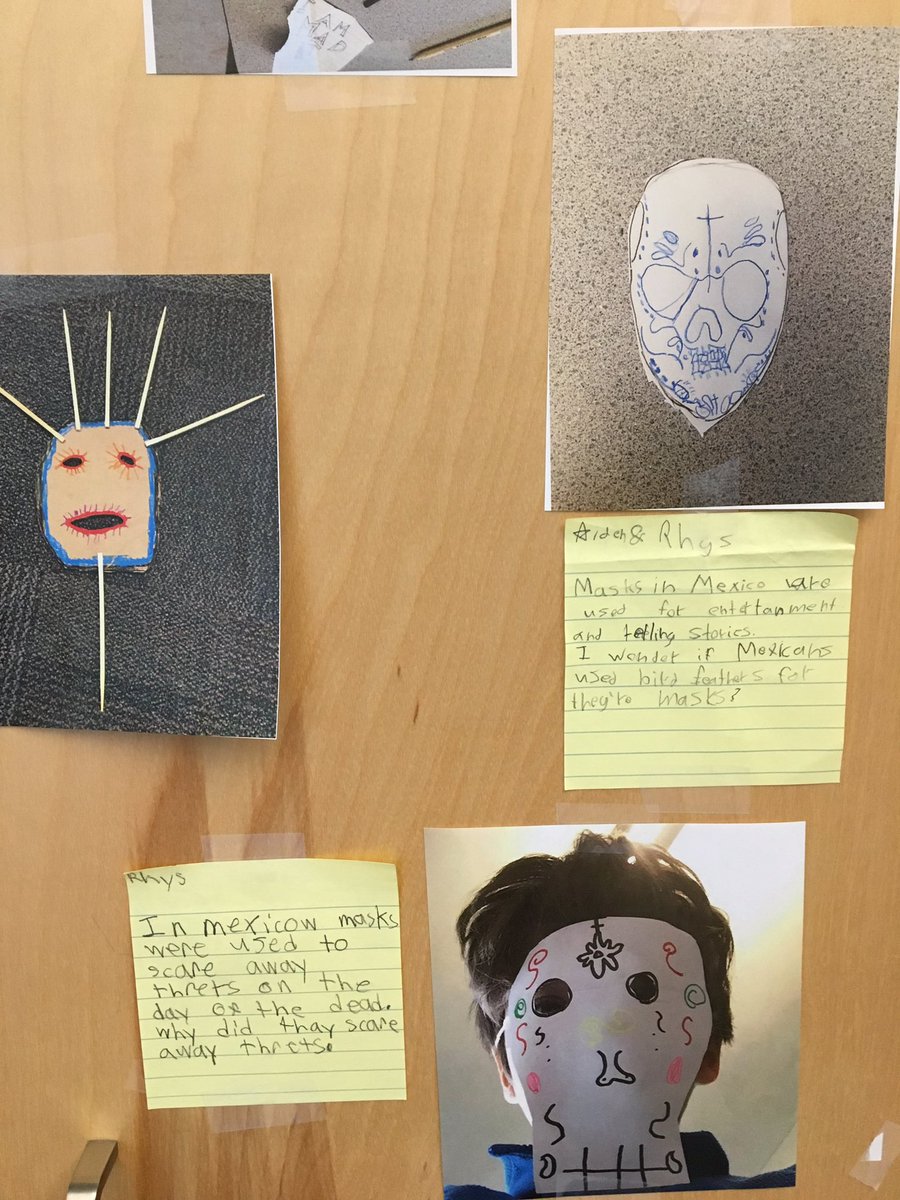 morikkey1's tweet photo. What is the history of mask making? How did each continent end up using masks? Excellent wonders in Gr.3 today? #wwaipt #looseparts #researchandcreate https://t.co/hXfJfiYPf4