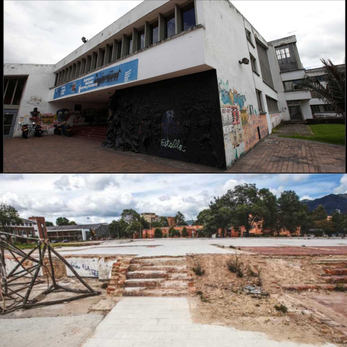 PIRUL09's tweet photo. Bueno, y si de #10yearschallenge se trata! diez años sin edificio, diez años sin espacio para las artes!
#unal #Universidad #artessinedificio #FelizMiercoles #diseñoindustrial #egresadaun https://t.co/Nw6GjzOGC0