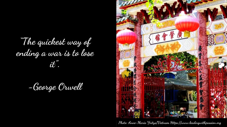 "The quickest way of ending a war is to lose it". -George Orwell http://bit.ly/MEDIATION333
#business #leadership