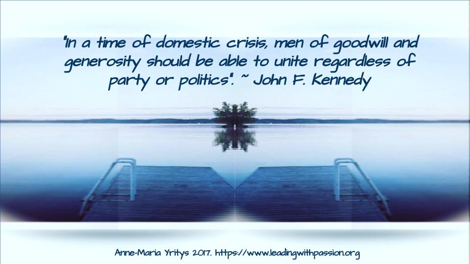 "In times of domestic crisis, men of goodwill and generosity should unite regardless of party or politics". ~John F. Kennedy http://bit.ly/DiplomaticLeaders …
#leadership
#education
