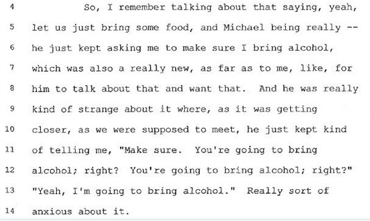 Instead Robson actually expressed surprise that Jackson asked for alcohol at a barbeque in 2008. He said it was new to him even then that MJ wanted alcohol. This is another contradiction between the various allegations against Jackson.