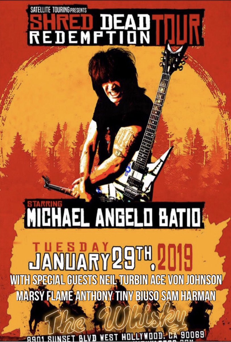 deathriders's tweet photo. Ready to Rock!! with Michael Angelo Batio on Shred Dead Redemption Tour at Whisky a Go-Go with special guests #acevonjohnson #anthonytinybuiso #marsyflame #samharman #neilturbin #michaelangelobatio #whiskyagogo #themetalvoice https://t.co/BrBMYhasfB