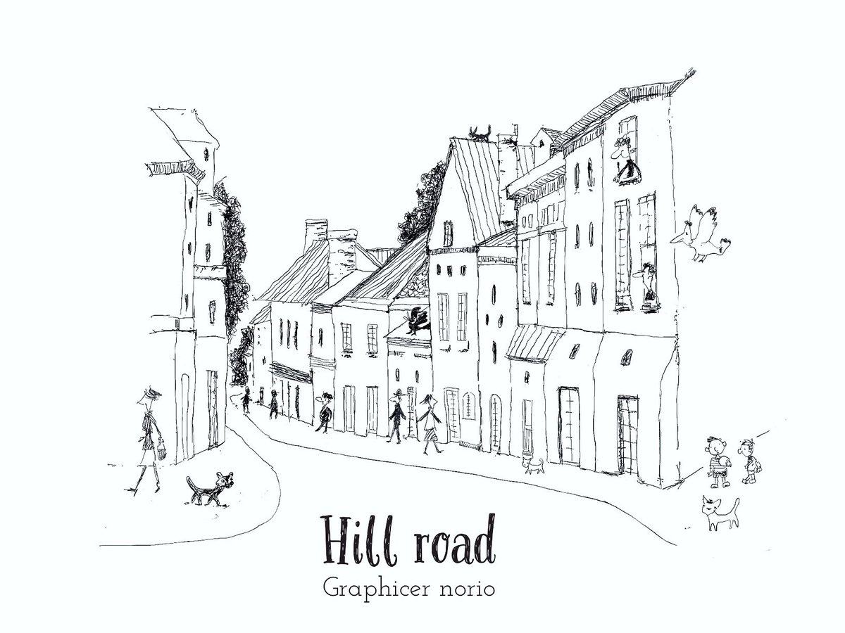 Koenji Graphicer على تويتر 坂道を描いてみた なかなか描く時間がないけど 頑張る Drawings Illustrations Ipad Drawing Hill Hills Hillroad Picturebooks Picturebook Graphicdesigner Artdirector 坂道 丘の上の町 イラストレーター イラスト 線画