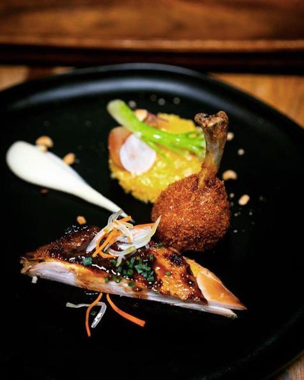 #regram from our friends <a href="/pinoyheritage/">Pinoy Heritage Tours</a> featuring their homage to the classic Aristocrat Barbecue Chicken. “What really makes it is the sauce, a sweet peanut sauce packed with umami...Served with root vegetable puree, roasted grapes and the classic java … bit.ly/2SVxpfu